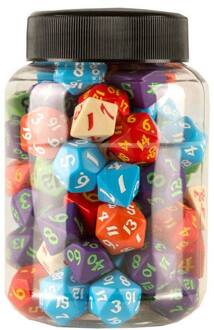 Q Workshop Round Jar of Classic RPG Dice (80)