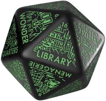 Q Workshop Viridian Jumbo Dice Dungeon Room Generator D20 Black