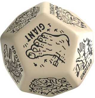 Q Workshop Viridian Jumbo Dice Monster Generator Die D12 Beige
