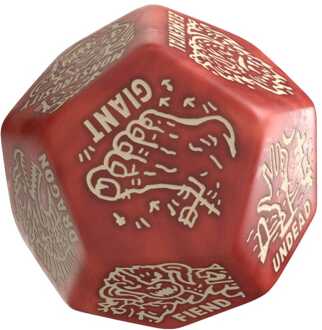 Q Workshop Viridian Jumbo Dice Monster Generator Die D12 Red