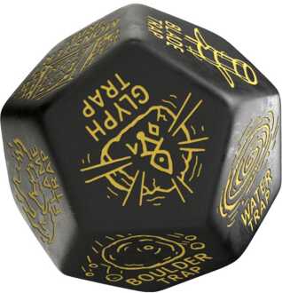 Q Workshop Viridian Jumbo Dice Trap Generator Die D12 Black