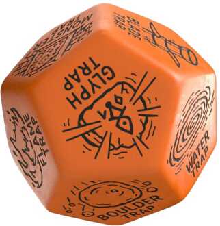 Q Workshop Viridian Jumbo Dice Trap Generator Die D12 Orange