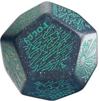 Q Workshop Viridian Jumbo Dice Weather Generator Die D12 Turquise