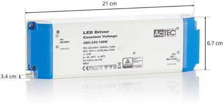 Q8H LED driver CV 24V, 150W wit