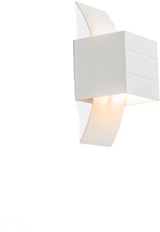 QAZQA Amy - Wandlamp - 1 lichts - 80 mm - wit