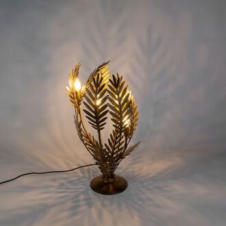 QAZQA botanica - Tafellamp - 4 lichts - H 690 mm - Goud/messing