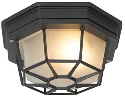 QAZQA bri - Plafondlamp - 1 lichts - Ø 230 mm - Antraciet