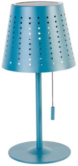 QAZQA Buiten tafellamp blauw incl. LED 3-staps dimbaar oplaadbaar en