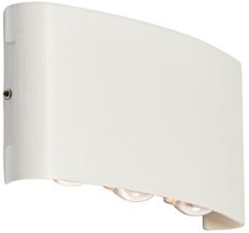 QAZQA Buiten wandlamp wit incl. LED 6-lichts IP54 - Silly