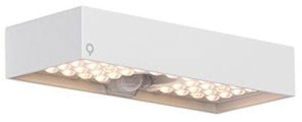 QAZQA Buiten wandlamp wit met dimlicht en sensor op solar - Kayo