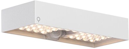 QAZQA Buiten wandlamp wit met dimlicht en sensor op solar - Kayo