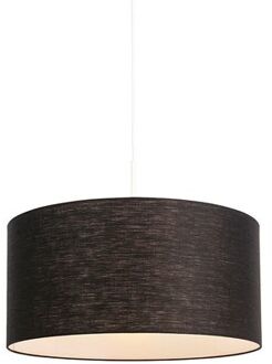 QAZQA Combi - Hanglamp met lampenkap - 1 lichts - H 1350 mm - zwart