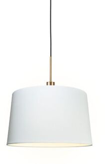 QAZQA Combi - Hanglamp met lampenkap - 1 lichts - Ø 450 mm - Wit