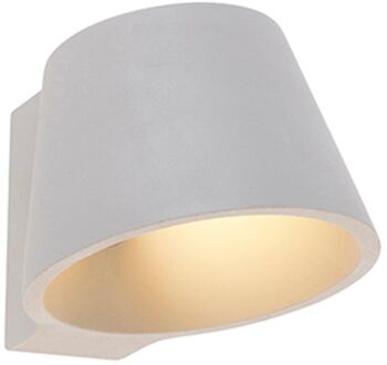 QAZQA concrete - Wandlamp - 1 lichts - D 185 mm - Grijs