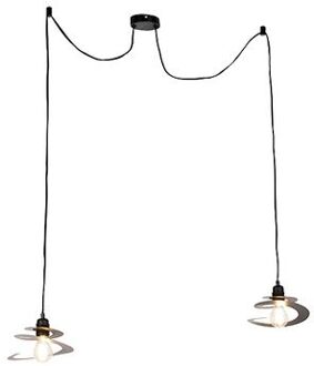 QAZQA Design Hanglamp 2-lichts Met Spiraal Kap 20 Cm - Scroll