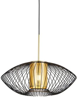 QAZQA Design hanglamp goud met zwart 60 cm - Dobrado