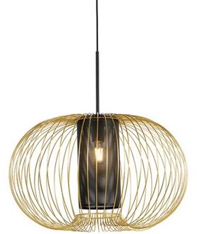 QAZQA Design Hanglamp Goud Met Zwart 60 Cm - Marnie
