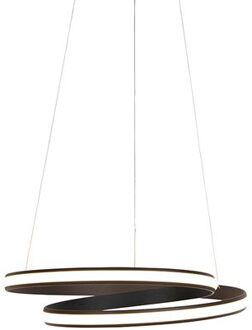 QAZQA Design Hanglamp Zwart 55 Cm Incl. Led - Rowan