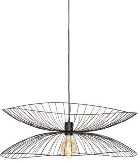 QAZQA Design Hanglamp Zwart 66cm - Pua