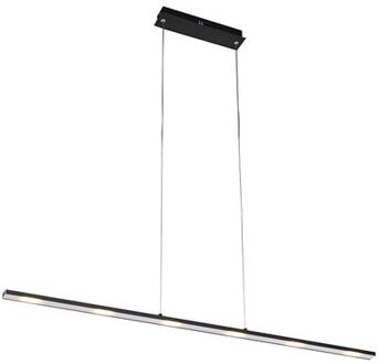 QAZQA Design hanglamp zwart incl. LED met touchdimmer - Platina