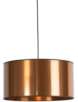 QAZQA Design hanglamp zwart met koperen kap 50 cm - Pendel