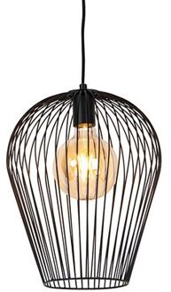 QAZQA Design Hanglamp Zwart - Wire Ario