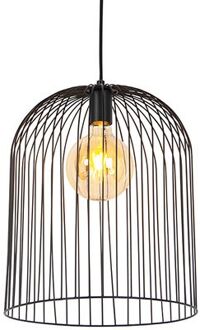 QAZQA Design hanglamp zwart - Wire Knock