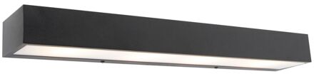 QAZQA Design langwerpige wandlamp zwart 60 cm - Houx