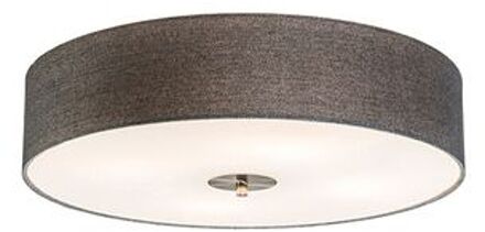 QAZQA Drum 50 - Plafondlamp met lampenkap - 4 lichts - 500 mm - grijs