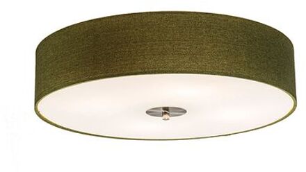 QAZQA Drum 50 - Plafondlamp met lampenkap - 4 Lichts - Ø50 cm - groen