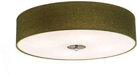 QAZQA Drum 50 - Plafondlamp met lampenkap - 4 Lichts - Ø50 cm - groen