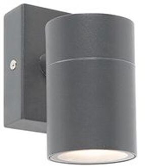 QAZQA Duo - Wandlamp - 1 lichts - D 115 mm - Antraciet