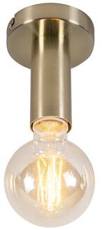 QAZQA Facil 1 - Plafondlamp - 1 lichts - 100 mm - goud/messing