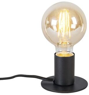QAZQA Facil - Tafellamp - 1 lichts - 100 mm - zwart