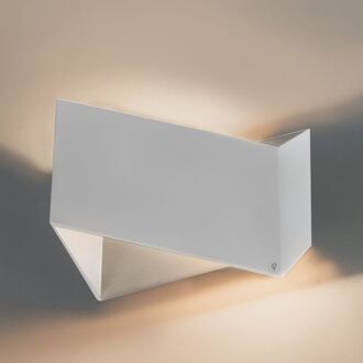 QAZQA fold - Wandlamp - 1 lichts - D 92 mm - Wit