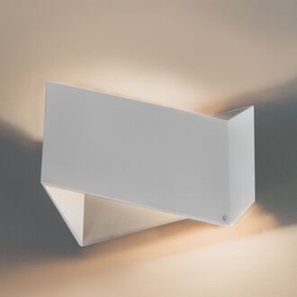 QAZQA fold - Wandlamp - 1 lichts - D 92 mm - Wit