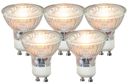 QAZQA GU10 LED lamp COB 3W 230LM 3000K set van 5