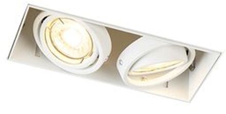 QAZQA Inbouwspot wit GU10 draai- en kantelbaar trimless 2-lichts