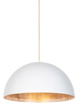 QAZQA Industriële hanglamp wit met goud 50 cm - Magna Eco