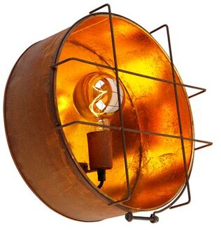 QAZQA Industriële plafondlamp roestbruin 35 cm - Barril