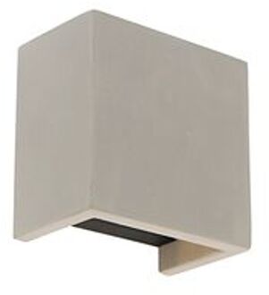 QAZQA Industriële wandlamp beton - Meave Grijs