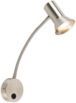 QAZQA Karin Flex - Wandlamp met flexarm - 1 lichts - 270 mm - staal