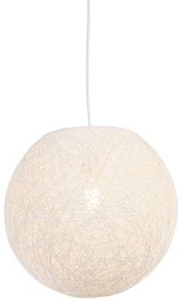 QAZQA Landelijke hanglamp wit 35 cm - Corda