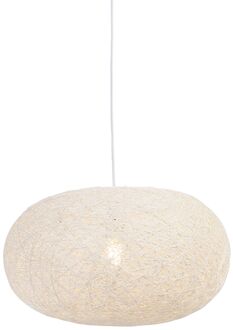 QAZQA Landelijke hanglamp wit 50 cm - Corda Flat