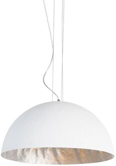 QAZQA Magna - Hanglamp - 50 cm - wit - zilver