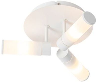 QAZQA Moderne badkamer plafondlamp wit 3-lichts IP44 - Bath