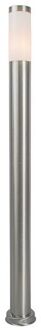 QAZQA Moderne buitenlamp paal staal 110 cm IP44 - Rox Zilver