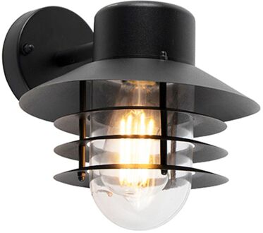 QAZQA Moderne buitenwandlamp zwart IP44 - Prato Down