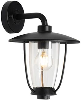 QAZQA Moderne buitenwandlamp zwart - Khana