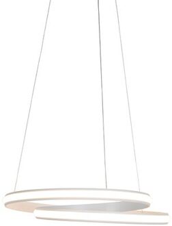 QAZQA Moderne Hanglamp Wit 55cm Incl. Led 3 Staps Dimbaar - Rowan